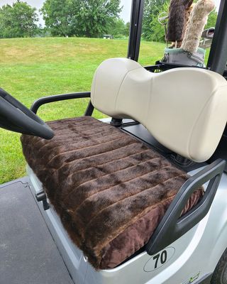 Faux-Fur Removable Golf Cart Seat Cover
