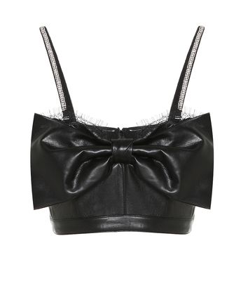 Faux-Leather Crop Top