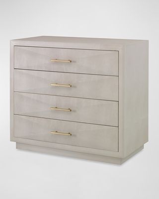 Faux Shagreen 4-Drawer Chest