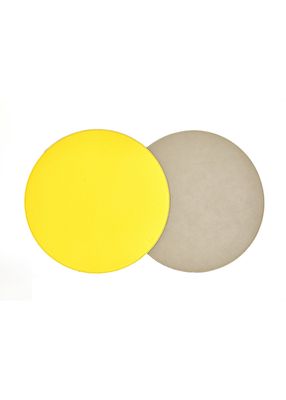 Faux Textured Leather Round Reversible Placemat