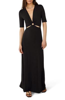 Favorite Daughter Center of Attention Cutout Maxi Dress in Black