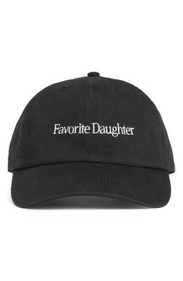 Favorite Daughter Classic Logo Cotton Twill Baseball Cap in Black