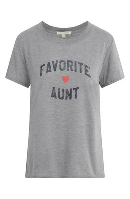 Favorite Daughter Favorite Aunt Loose Fit Graphic T-Shirt in Heather Grey