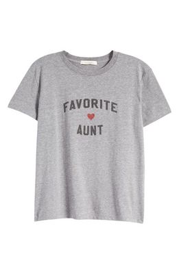 Favorite Daughter Favorite Aunt T-Shirt in Heather Grey