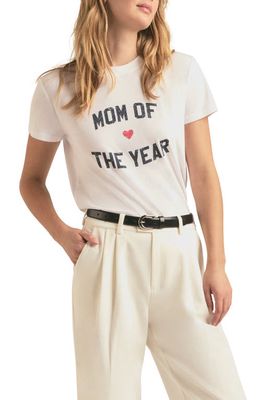 Favorite Daughter Mom of the Year Graphic T-Shirt in White
