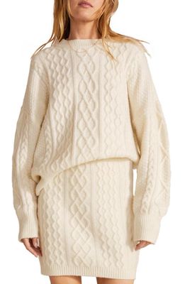 Favorite Daughter Oversize Cable Knit Sweater in Ivory