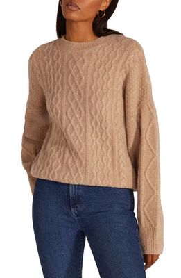 Favorite Daughter Oversize Cable Knit Sweater in Tawny Birch