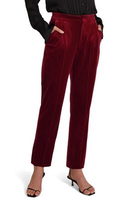 Favorite Daughter The Amore Stretch Velvet Pants in Maroon