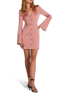 Favorite Daughter The Audrey Long Sleeve Minidress in Dusty Rose