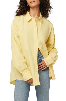 Favorite Daughter The Ex-Boyfriend Organic Cotton Button-Up Shirt in Rich Yellow