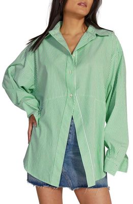 Favorite Daughter The Ex-Boyfriend Stripe Cotton Shirt in Victorian Stripes