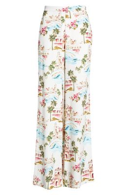 Favorite Daughter The Friday Pants in Valencia Print White
