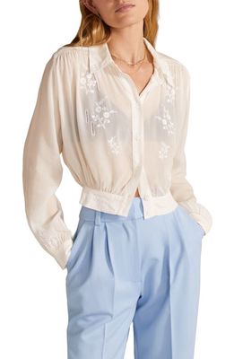 Favorite Daughter The Garden Party Floral Embroidered Shirt in Ivory