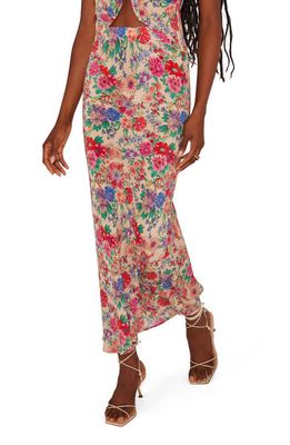 Favorite Daughter The Gwen Floral Maxi Skirt in Pink/Sand Multi Fl