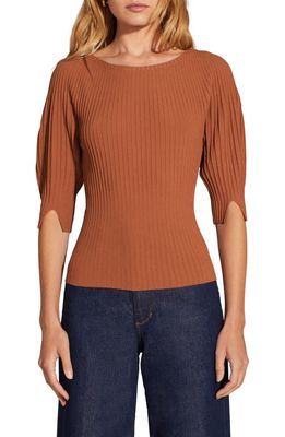 Favorite Daughter The Helen Rib Top in Toffee