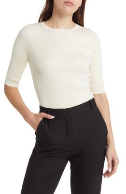 Favorite Daughter The Park Avenue Rib Top in Ivory