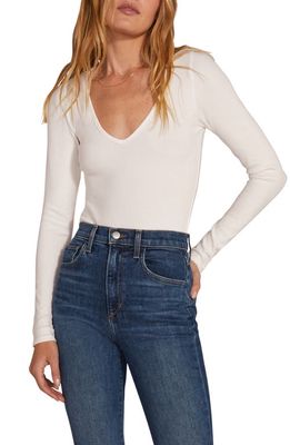 Favorite Daughter The Perfect Long Sleeve Bodysuit in White
