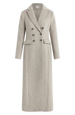 Favorite Daughter The Simon Double Breasted Longline Coat in Oyster Grey