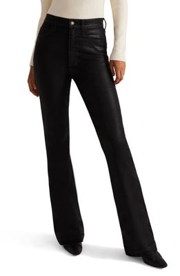 Favorite Daughter The Valentina Coated Bootcut Jeans in Obsidian