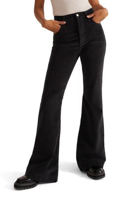 Favorite Daughter The Valentina Superhigh Waist Flare Corduroy Jeans in Meteorite