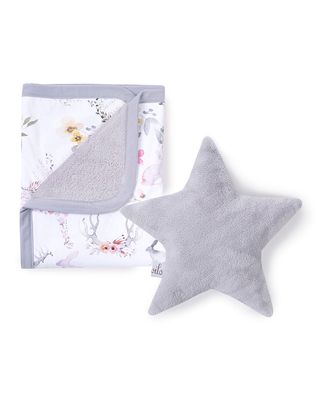 Fawn Cuddle Blanket & Star Pillow Set