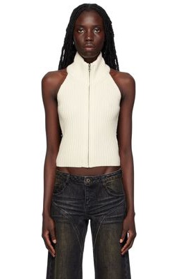 Fax Copy Express Off-White Open Back Sweater