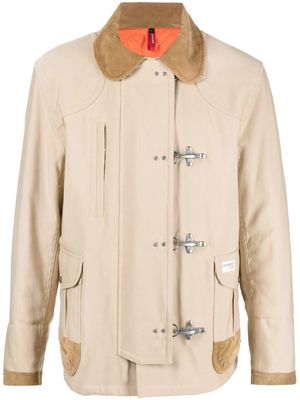 Fay 4 Ganci hook-fastening jacket - Neutrals