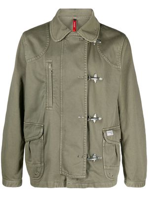 Fay 4 Gancini cotton jacket - Green