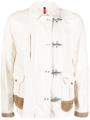 Fay 4 Gancini cotton jacket - Neutrals