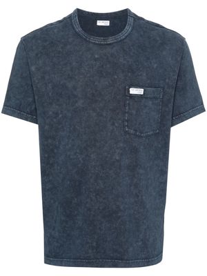 Fay appliqué-logo cotton T-shirt - Blue