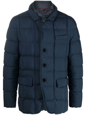 Fay button-fastening quilted jacket - Blue