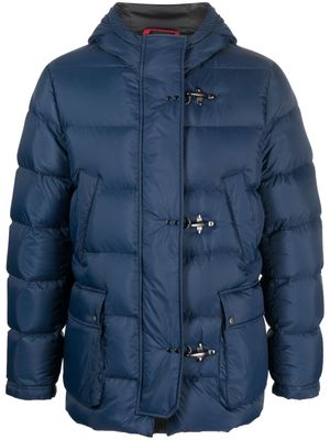 Fay carabiner-fastening padded down jacket - Blue