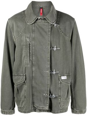 Fay clip-fastening denim jacket - Green