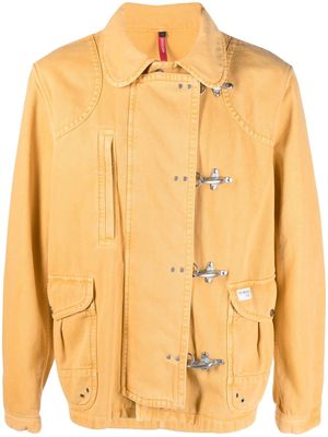 Fay clip-fastening denim jacket - Orange