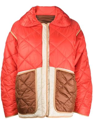 Fay colour-block quilted jacket - Pink