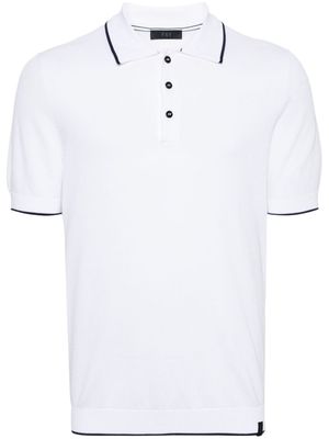 Fay contrast-trim polo shirt - White