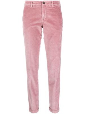 Fay corduroy slim-cut trousers - Pink