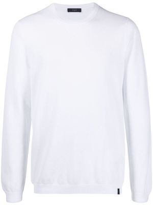 Fay crew-neck piqué sweatshirt - White