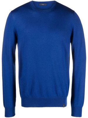 Fay crew-neck virgin wool jumper - Blue