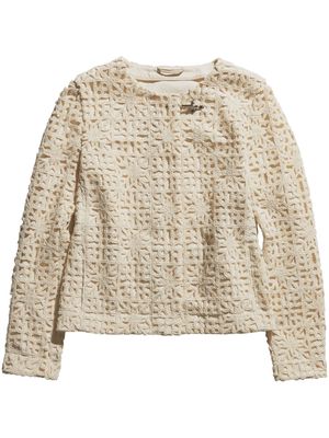 Fay crochet-overlay jacket - Neutrals