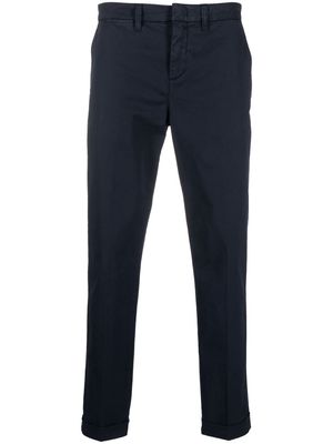 Fay cropped stretch-cotton chinos - Blue