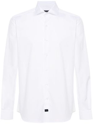 Fay cutaway-collas cotton shirt - White