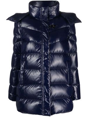 Fay detachable-hood padded jacket - Blue