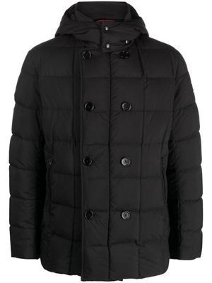 Fay detachable-hood zipped padded jacket - Black