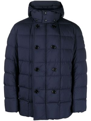 Fay detachable-hood zipped padded jacket - Blue