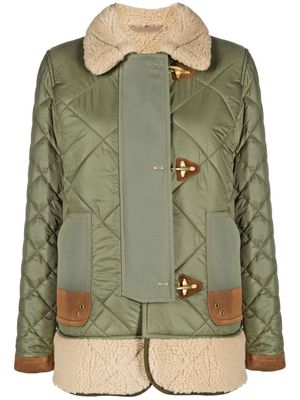 Fay diamond-quilted jacket - Green