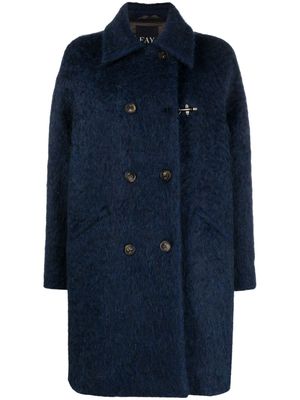 Fay double-breasted coat - Blue
