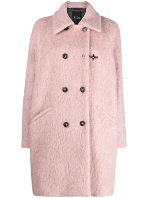 Fay double-breasted coat - Pink