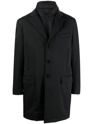 Fay double-layer single-breasted coat - Black