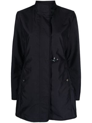 Fay engraved-logo water-repellent coat - Blue